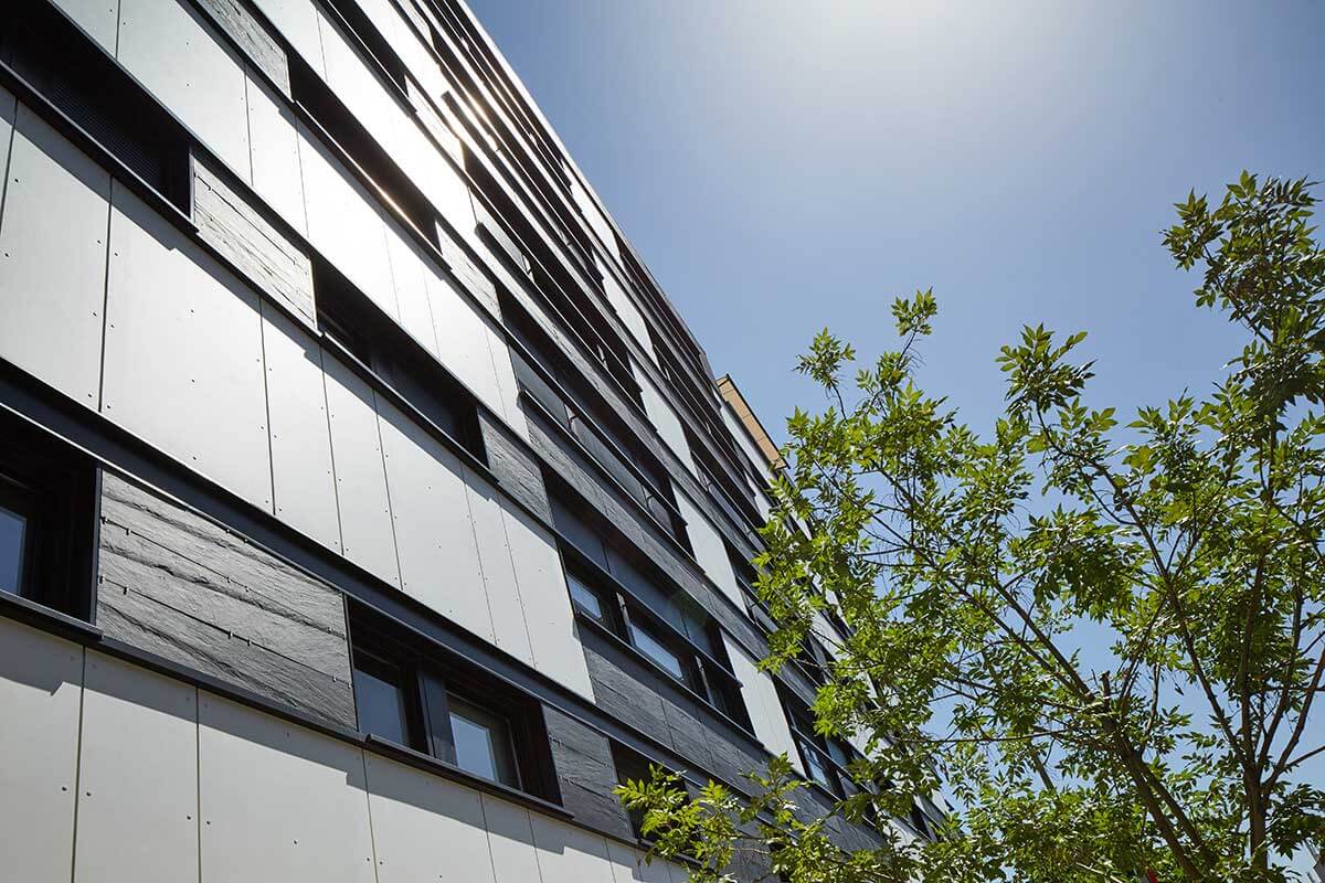 pizarra-makali-calle-silvano-madrid façade ventilée ardoise