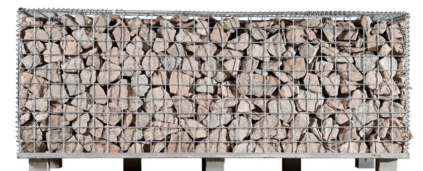 Mur de gabions en pierre naturelle