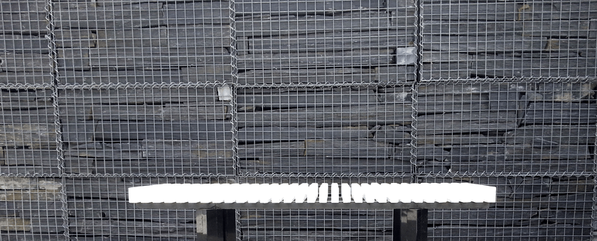 Mur de gabions en pierre naturelle