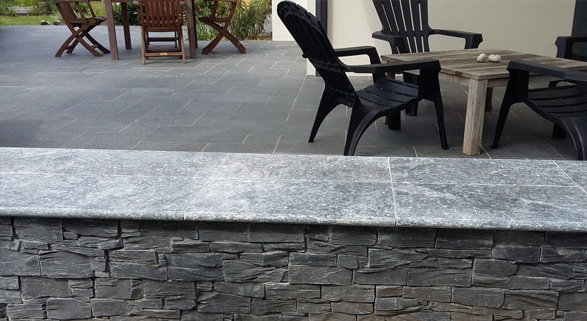 Granit Noir CUPA STONE, Stonepanel Ardoise Noire et Marble Bleu Izmir