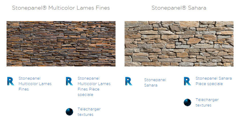 Catalogue d'Objets BIM de STONEPANEL