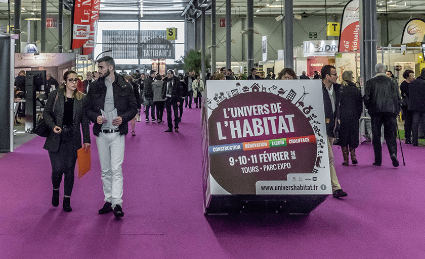 Salon Univers de l'Habitat Tours dans l'édition 2018.