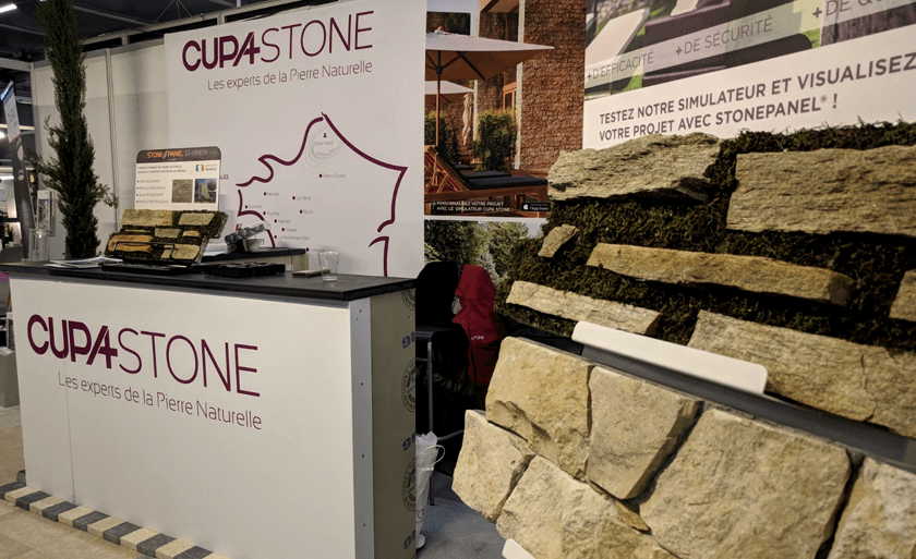 Stand de CUPA STONE au salon Univers de l'Habitat de Tours en 2018