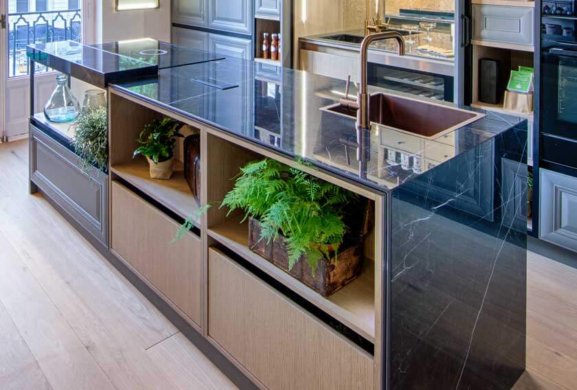 Plan de cuisine en Dark Marquina SapienStone 