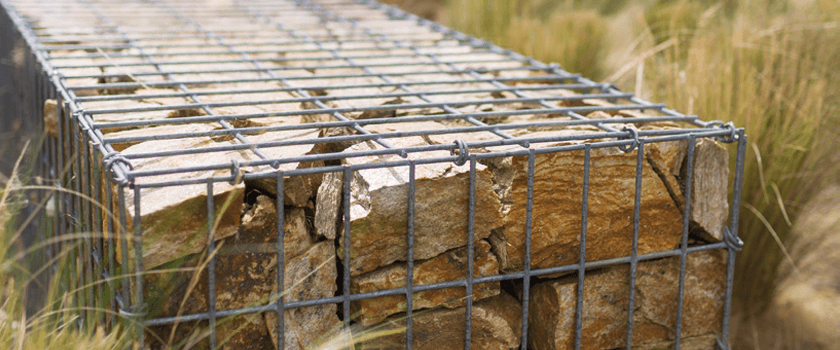 Gneiss de Saint-Yrieix pour des murs en gabions