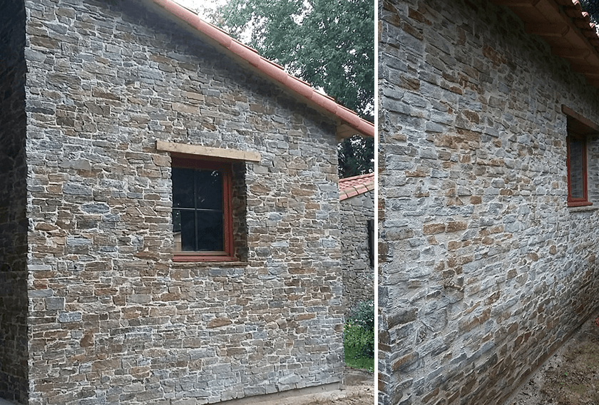 Un bâtiment avec des façades en Stonepanel Sahara pour garder le cachet de l’ancien 