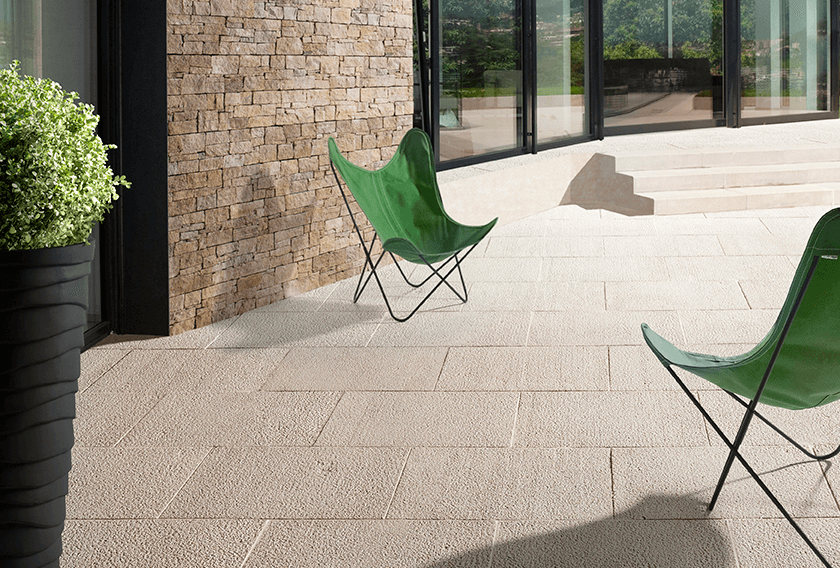 Terrasse en Granit Jaune Aurore CUPA STONE