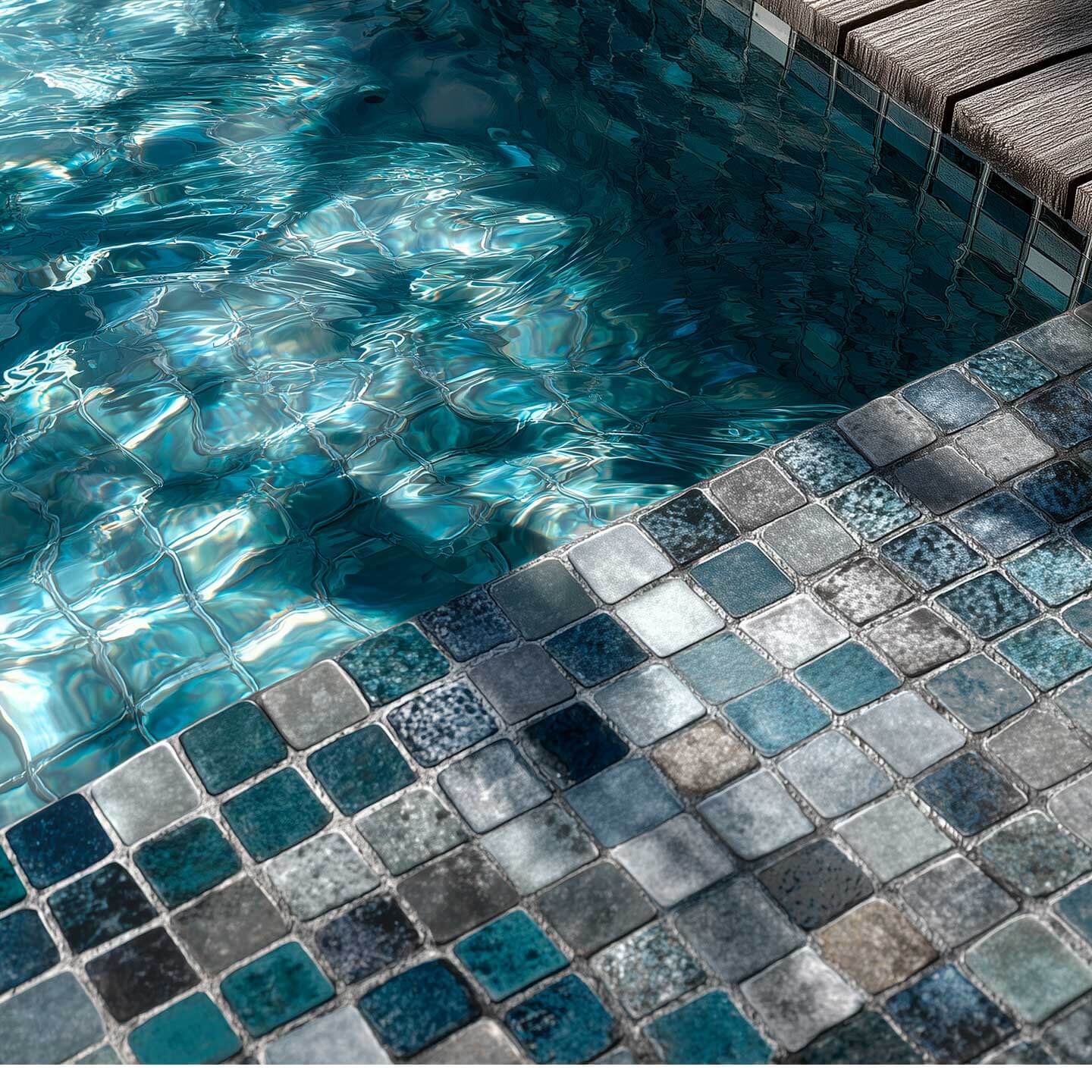 mosaique ceramique bassin pisicne